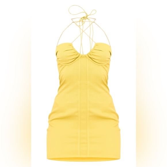 Pretty Little Thing Lime Green Mini Dress - Picture 3 of 7